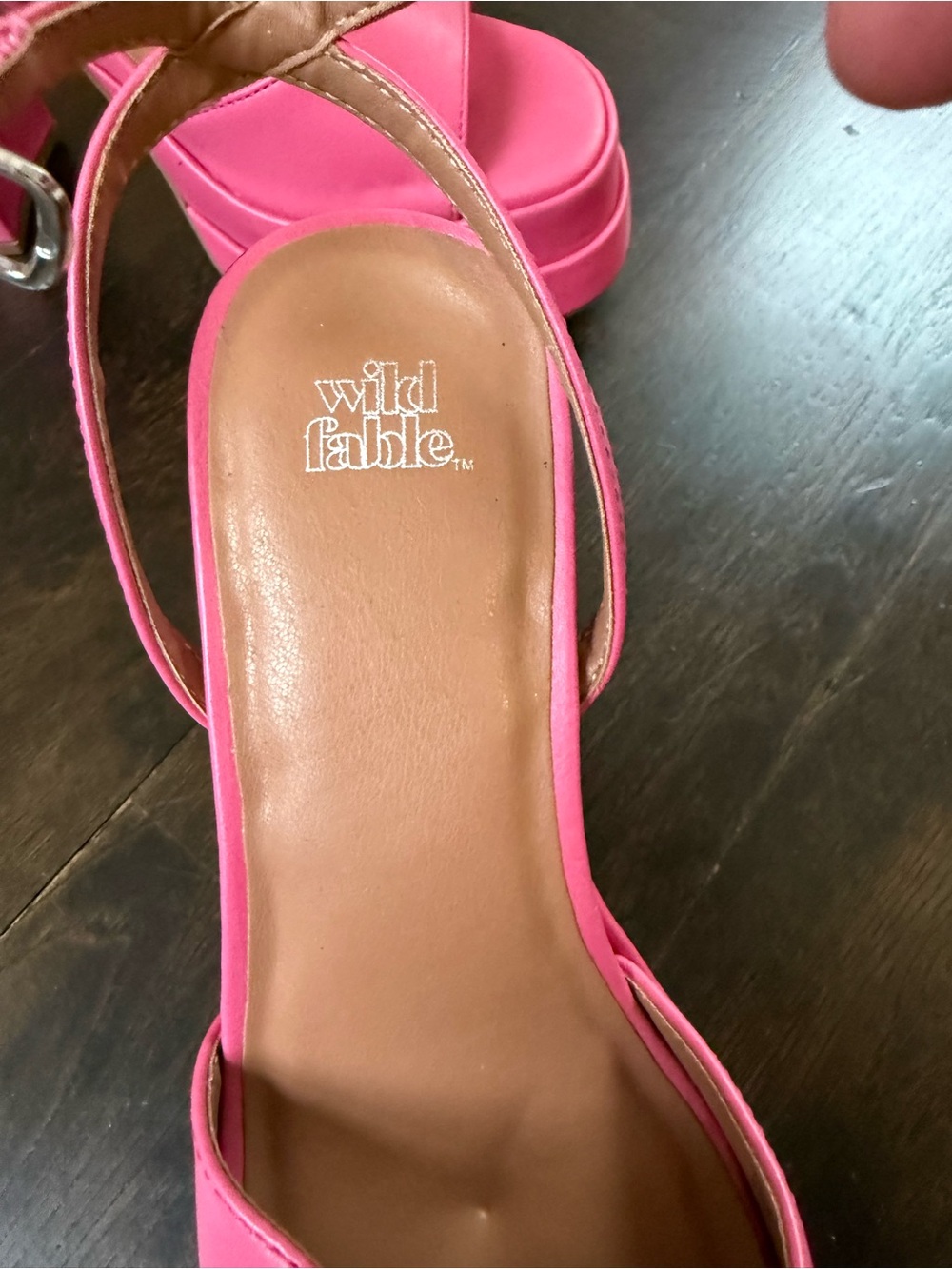 wild fable Hot Pink Platform Sandals with Ankle Strap - Picture 6 of 6